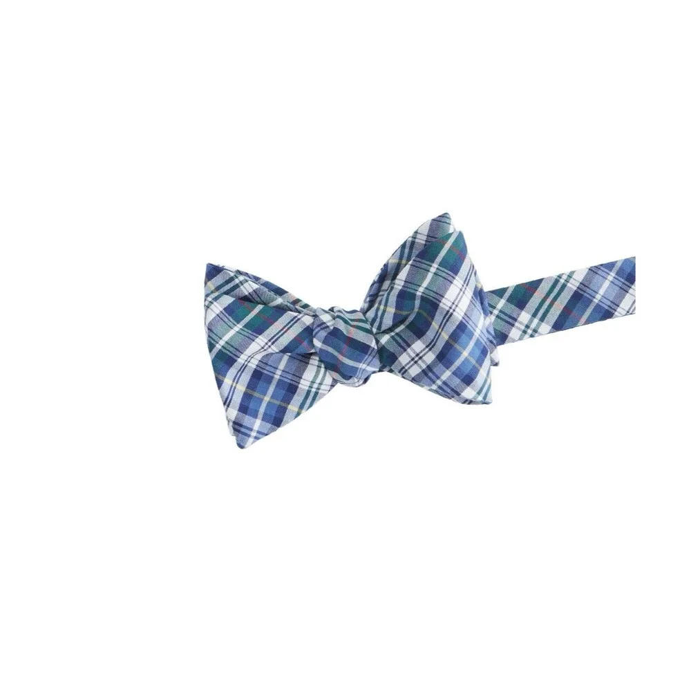 Vineyard Vines Trumpet Plaid Cotton Bow Tie